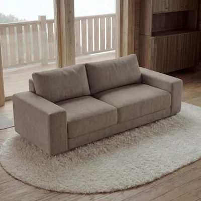 Produktbild von riess-ambiente Sofa LOFT 210cm taupe Vogue Velours Samt 3-Sitzer Couch Taschenfederkern Schaumstoff