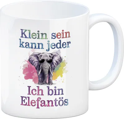 Produktbild von Elefant mit Sonnenbrille Kaffeebecher - Ich bin elefantös