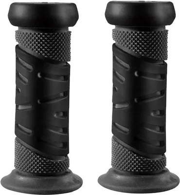 Productafbeelding van Unyqoos® kinderfiets handvatten van TPR-rubber, 100 mm, Ø22 mm – ergonomisch en antislip, zwart/blauw, geschikt voor kinderfietsen, scooters en loopfietsen