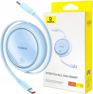 Immagine prodotto di Baseus Free2Draw Cavo da Usb-C a Usb-C, Pd, 100W, 1M (blu)
