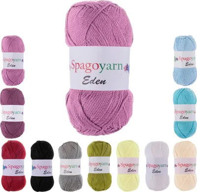100g Strickgarn Eden Uni Häkelgarn softfuchsia