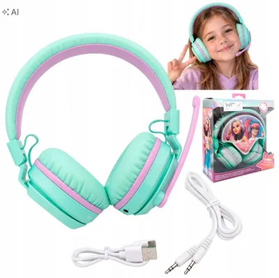 Zdjęcie produktu dla Słuchawki Bluetooth dla dzieci nauszne z mikrofonem mirofon WOW Generation / WOW00026