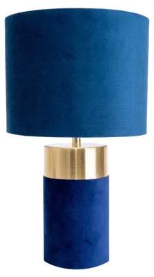 Image de Näve E14 Lampe de table BORDO Ø18cm bleu 3189512