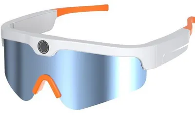 Produktbild von ZELURXX Intelligente Bluetooth Sport Sonnenbrille, 8MP Kamera, HD Foto/Video, UV-Schutz, Touch-Bedienung, Musik, Outdoor Fahrrad, Silber