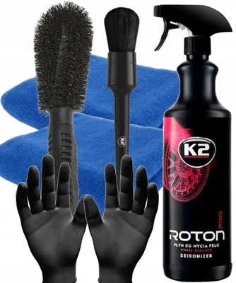 Zdjęcie produktu dla Zestaw K2 Roton Pro 1 l, szczotka, pędzel, 2 mikrofibry i rękawiczki