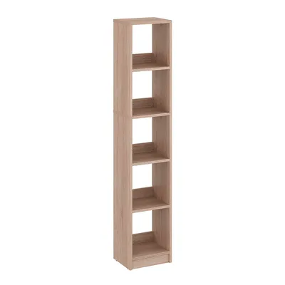 Produktbild von KOMTO Bücherregal Sonoma Eiche– Schmales Regal 30 cm Breit, Book Shelf mit 5 Fächern, Standregal | LAKO 156 x 30 x 24 cm