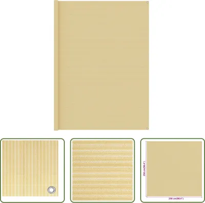 Obrázek produktu pro The Living Store Stanový koberec béžový 250x250 cm HDPE