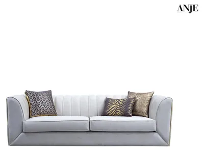 Produktbild von Modernes Weißes Sofa Couchtisch Polstercouch Wohnzimmer Textilsofas