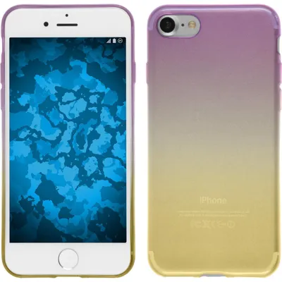 Produktbild von PhoneNatic Case kompatibel mit Apple iPhone 8 - Design:05 Silikon Hülle Ombrè + 2 Schutzfolien
