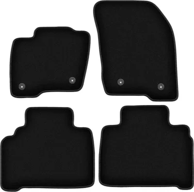 Produktbild von Wielganizator Velours-Autoteppiche – passend für Ford Galaxy MK3 (Minivan, Bj. 2015-) –  schwarz, passgenau, mit Befestigungen set 4 Stk.