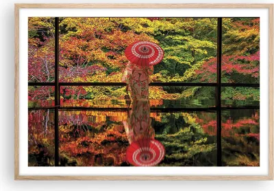 Produktbild von Gerahmtes Poster - Rahmen in heller Eiche - Tubikoin Tempel Die Farben - 91,5x61 cm - Wand Bild - Wanddeko - Wandbilder - Kunstposter - Wandposter - Bilderrahmen - Bilder - Kunstdruck P2NAA91x61-4485