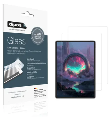 Produktbild von 2x Schutzfolie für Lenovo Legion Y900 13 - Anti-Shock 9H Folie dipos Glass Kunststoffglas