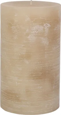 Produktbild von Stumpenkerze durchgefärbt leinen 12 x Ø 7 cm