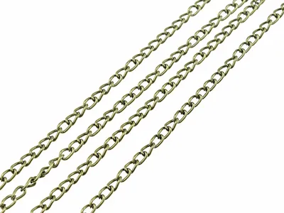 Produktbild von Vintageparts gedrehte Gliederkette Metalllegierung antik bronzefarben 2,5x3,5mm 2m