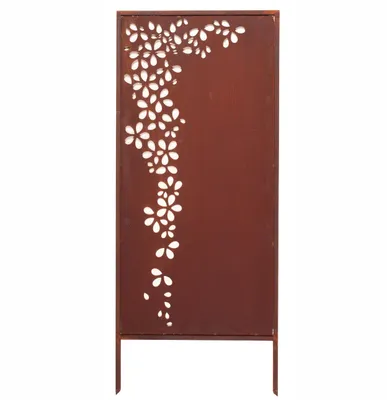 Produktbild von Edelrost Sichtschutz Garten Deko "Girlande" 120x50 cm Decorative Abdeckung Rost
