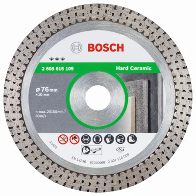 Produktbild von Bosch Diamanttrennscheibe Best for Hard Ceramic, 76 x 10 x 1,9 x 10 mm 2608615109