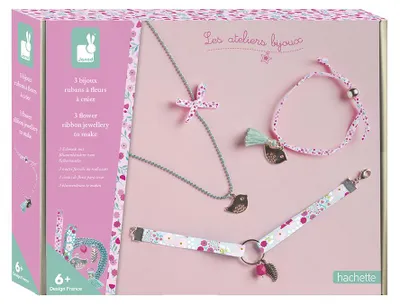Produktbild von Janod Blumen Schmuck basteln - Kreatives Schmuckset für Kinder