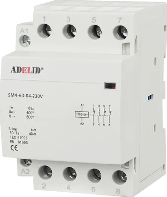 Produktbild von Schaltrelais Leitungsschutzschalter Installationsschütz 63A 4x NC Öffner Spule 230V AC