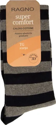 Immagine prodotto di Calza uomo RAGNO lunga sottoginocchio un paio di calze super confort caldo cotone articolo U862CS/U858CS/U846CS/U865CS, 2-39/42, Cotone 75%,Poliestere 23%,Spandex 2%