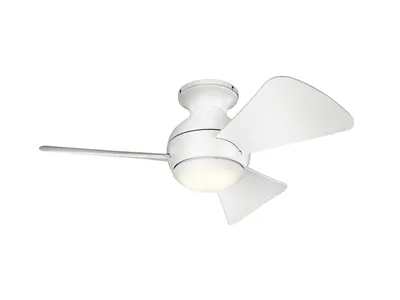 Produktbild von Elstead Sola leiser Deckenventilator mit LED Licht Ø86cm + Fernbedienung Mattes weiß