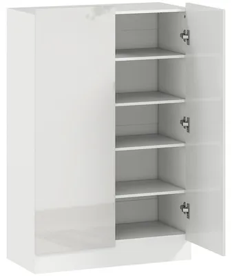 Image de Étagère à chaussures – Armoire à chaussures avec 5 étagères pour 20 paires de chaussures – Étagères réglables – Bois – Blanc