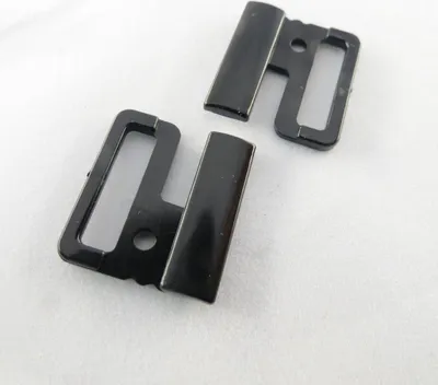 Produktbild von BH Bikini Verschluss Metall Kunststoff Plaste Bikiniverschluss 14 / 20 mm / Material / Farbe=Kunststoff schwarz | Größe=14 mm