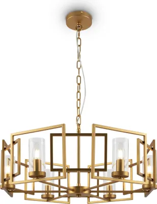 Produktbild von Maytoni Hängeleuchte H009PL-06G – Gold aus Metall, 6-flammig, E14 Fassung (40W exklusive) Höhenverstellbar für Esszimmer, Wohnzimmer, Esszimmer