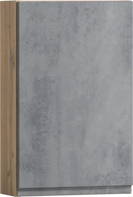 Produktbild von Hängeschrank >Paris< in Betongrau, Wotaneiche, MDF - 40x64x20cm (BxHxT)