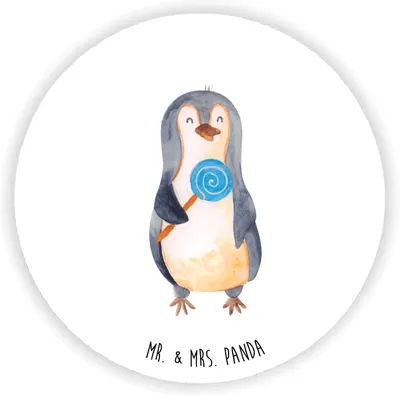Produktbild von Mr. & Mrs. Panda Kühlschrankmagnet Pinguin Lolli - Weiß - Geschenk, Süßigkeiten, magnet für kühlschrank, Heißhunger, Süß, pinwand, pinnwand, Spruch, Naschen