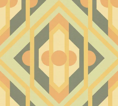 Image de Papier peint intissé 39531-2 Retro Chic ornement jaune