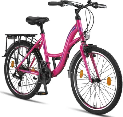 Produktbild von Licorne Bike Stella Premium City Bike 20,24,26 und 28 Zoll Fahrrad für Mädchen Herren und Damen 21 Gang (6 Gang bei 20 Zoll) Holland Citybike