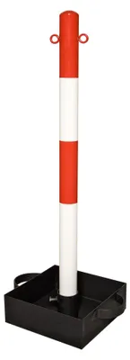 Produktbild von Moravia Kettenständer EXTERN 60 x 1000 mm rot/weiß + 2 Ösen mit Tragegriff