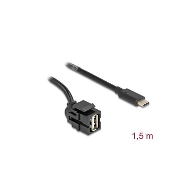 Image de DELOCK Keystone Modul USB 2.0 A Buchse zu USB Type-C St 1,5m