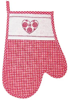 Immagine prodotto di Guanto da cucina casa di campagna rosso bianco 18x28 cm