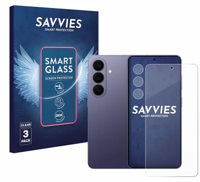 Produktbild von 3x Savvies Schutzglas Folie für Samsung Galaxy S26 (Display+Kamera) 9H Panzer Schutzfolie Glas Displayschutz klar transparent