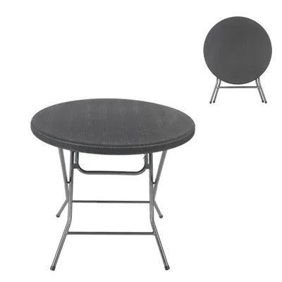 Produktbild von Klapptisch Rund Campingtisch Garten Balkontisch Klappbar Tisch Ø 81cm x 73cm H
