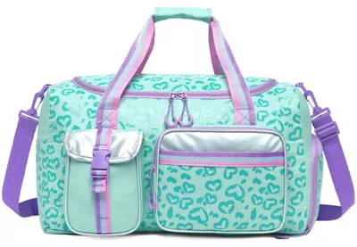 Produktbild von Reisetasche 55x27x22 cm - Sporttasche - Wochenendtasche - Duffle Bag - Faltbar - Abnehmbare Schulterriemen - Geeignet für Mädchen