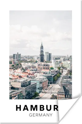 Produktbild von MuchoWow® Poster Hamburg - Deutschland - Turm 60x90 cm - Wanddekoration