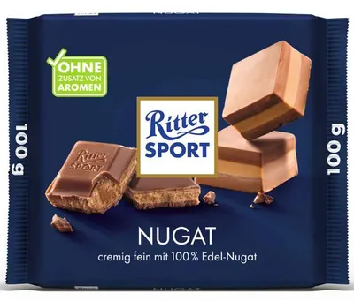 Produktbild von Ritter Sport - Bunte Vielfalt - Nugat - 100g (dunkelblau)