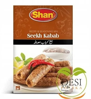 Zdjęcie produktu dla Mieszanka Przypraw Kebab Masala Indyjski Kebab Grill Shan Seekh 50G