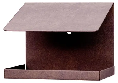 Produktbild von Alberts Vogelhäuschen Schrägdach | Vogelhaus aus Stahl in Trendfarbe | Vogelnest zum aufhängen oder hinstellen | Größe 120 x 150 x 120 mm