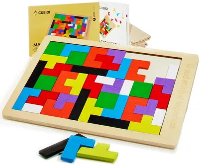 Obrázok produktu pre Montessori tangram, drevená hračka, 7 dielov, pre deti od 4 rokov, logická hra