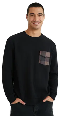 Image de T-shirt à manches longues noir Desigual Kenet pour homme, taille S