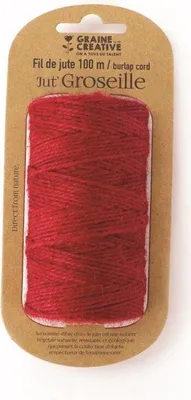 Produktbild von Jutefadenspule - Rot - 100 m x 2 mm