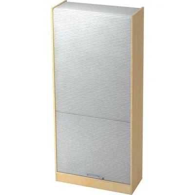 Produktbild von Rollladenschrank Rolladenschrank Aktenschrank Set90, 5OH 3/S = Ahorn/Silber-RE = Relinggriff Kunststoff