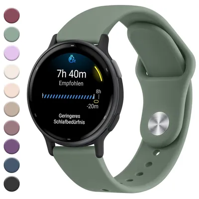 Productafbeelding van Silikonen sportarmband 20mm voor Garmin Vivoactive 5/3 en Forerunner 55/245/645, Olijfgroen