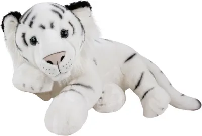 Produktbild von Kuscheltier Tiger liegend 60 cm weiß Plüschtiger