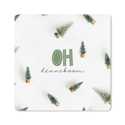 Produktbild von MuchoWow® Mauspad Mousepad Winter - Weihnachten - Tannenbaum 20x20 cm - Mousepads - Maus Mat - Pad - Mausunterlage - Desk Mat - Bureauartikeln