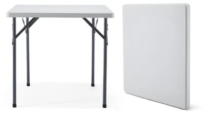 Image de Table carrée pliante, 80x80 cm pour intérieur et extérieur