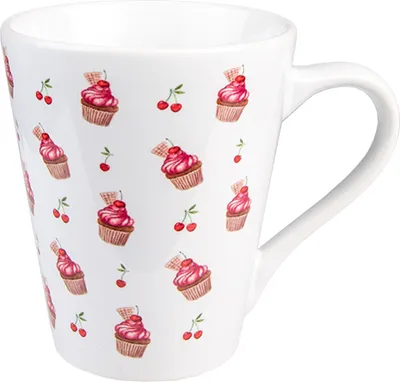 Produktbild von Clayre & Eef Tasse 300 ml Weiß Keramik Cupcakes